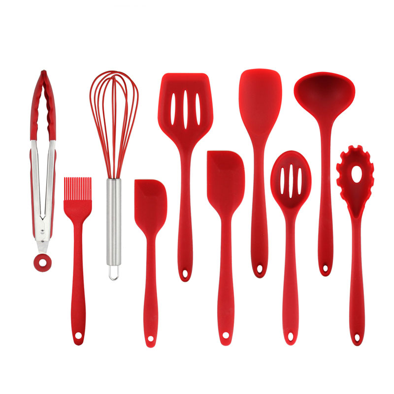 10 stk Minimalistisk Non-stick Safe Silikone Køkkenredskaber Værktøj