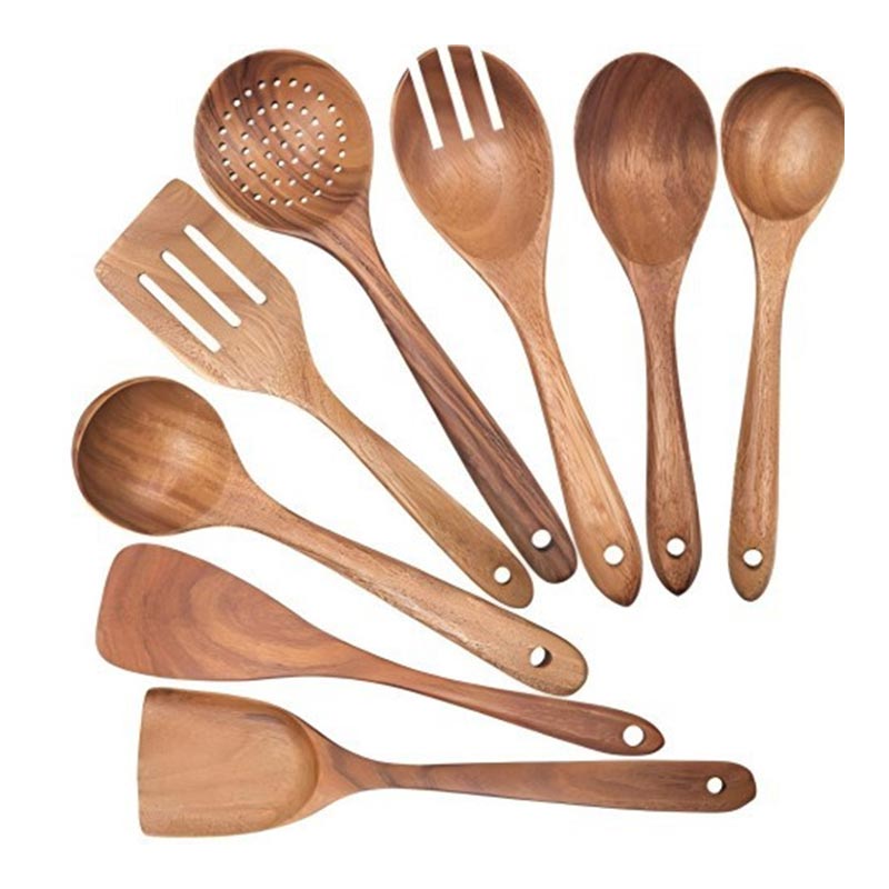 Acacia Wood Skimmer Cooking Turner Suppe Ske Køkkengrej Sæt