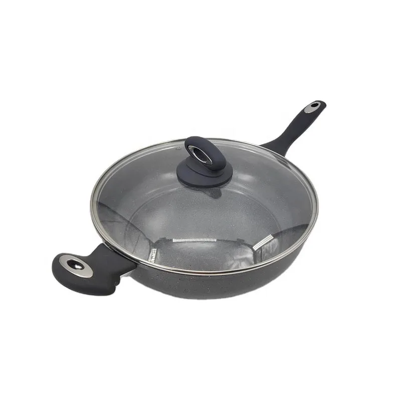 Støbejern non-stick wokpande
