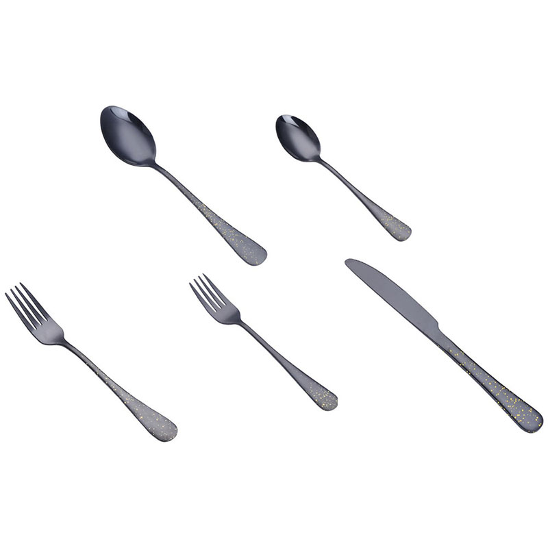 Rustfrit stål Titanium-belagt Gunmetal Grå Bestiksæt
